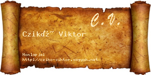 Czikó Viktor névjegykártya